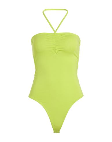Jjxx By Jack & Jones Woman Bodysuit Lime Green Size L Cotton, Modal, Elastane In Green