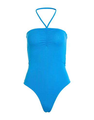 Jjxx By Jack & Jones Woman Bodysuit Azure Size L Cotton, Modal, Elastane In Blue
