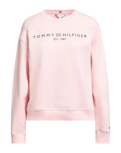 Tommy Hilfiger Woman Sweatshirt Pink Size M Cotton, Polyester