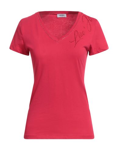Liu •jo Woman T-shirt Red Size M Cotton In Red