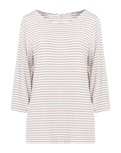 Gran Sasso Woman T-shirt Taupe Size 16 Viscose, Elastane In Multi