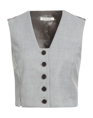 By Malene Birger Woman Tailored Vest Grey Size 10 Polyester, Viscose, Elastane In Gray