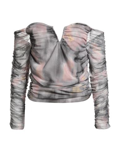 Vicolo Woman Top Grey Size Onesize Polyester, Elastane In Gray