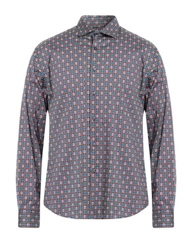 Avignon Man Shirt Navy Size 3xl Cotton, Elastane