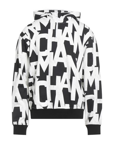 Armani Exchange Man Sweatshirt Black Size M Cotton, Elastane In White