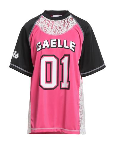 Gaelle Paris Gaëlle Paris Woman T-shirt Fuchsia Size 1 Polyester, Polyamide, Elastane, Cotton In Pink
