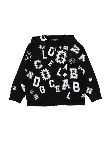 Dolce & Gabbana Toddler Boy Sweatshirt Black Size 5 Cotton In Black