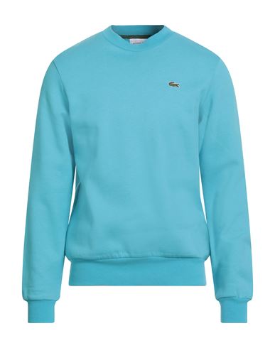 Lacoste Man Sweatshirt Turquoise Size Xxl Cotton, Polyester, Elastane In Blue