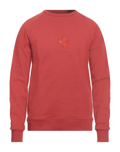 Three Stroke Man Sweatshirt Rust Size L Cotton