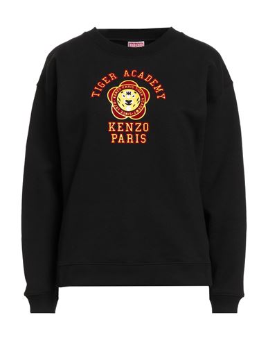 Kenzo Woman Sweatshirt Black Size L Cotton, Elastane In Black