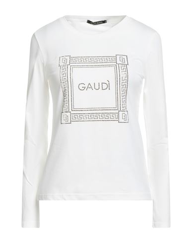 Gaudì Jeans Woman T-shirt White Size S Cotton, Elastane In White