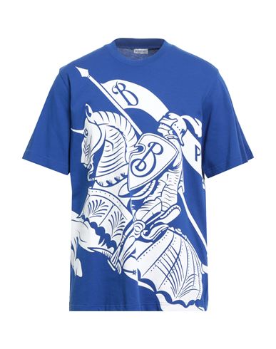 Burberry Ekd-print Cotton T-shirt In Blue
