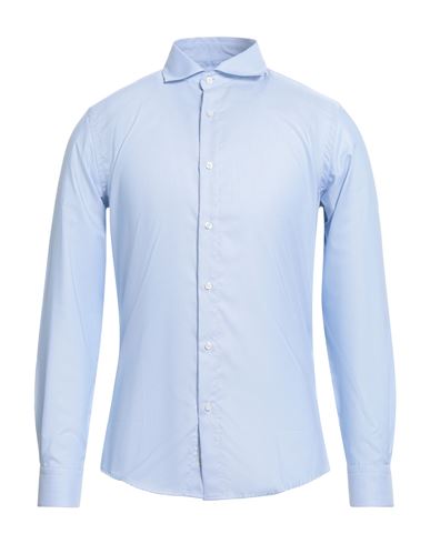 Liu •jo Man Man Shirt Sky Blue Size 15 ½ Cotton In Blue