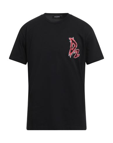Dsquared2 Man T-shirt Black Size L Cotton
