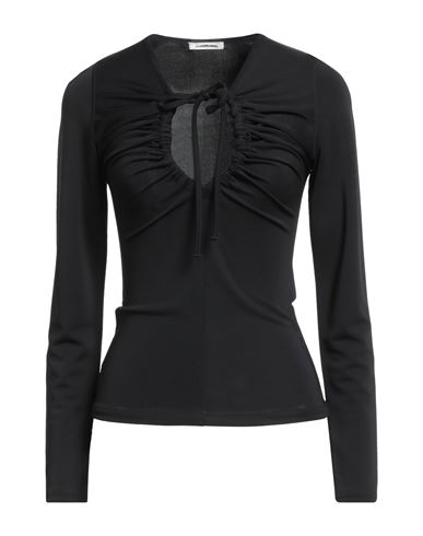 By Malene Birger Woman T-shirt Black Size L Viscose, Recycled Polyester, Elastane In Black