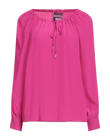 Boutique Moschino Woman Top Magenta Size 8 Acetate, Silk In Multi