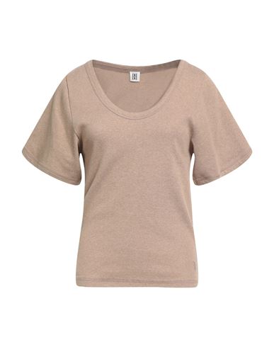By Malene Birger Woman T-shirt Camel Size M Organic Cotton, Elastane In Multi