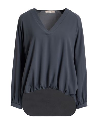 No-nà Woman Top Charcoal Size L Polyester In Gold