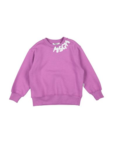 Msgm Toddler Girl Sweatshirt Lilac Size 6 Cotton In Purple
