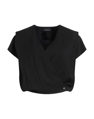 Victoria C. Woman Jacket Black Size 8 Viscose In Black