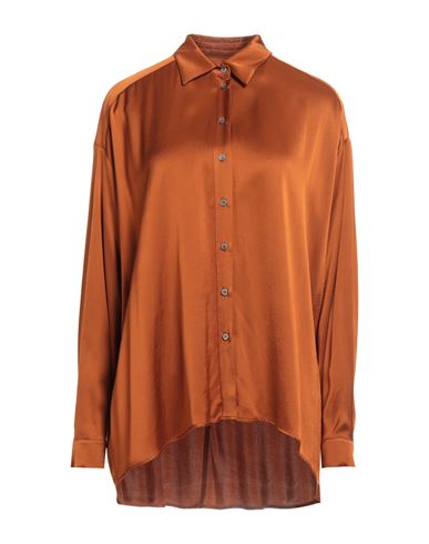 Ottod'ame Woman Shirt Tan Size 8 Viscose In Brown