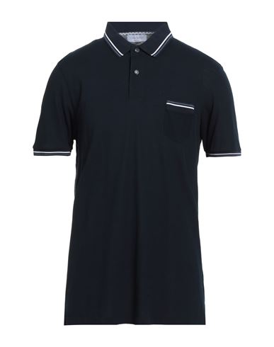 Gran Sasso Man Polo Shirt Midnight Blue Size 48 Cotton In Blue