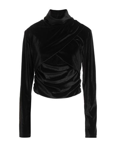 Silvian Heach Woman Top Black Size 8 Polyester, Elastane In Black