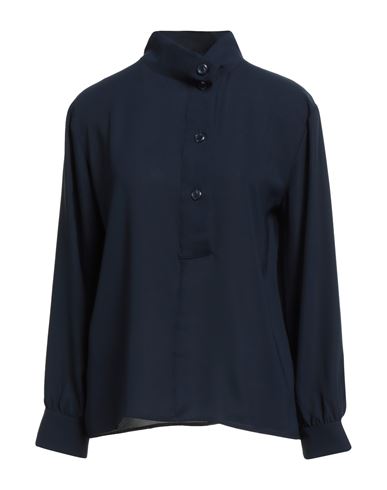 Siste's Woman Shirt Midnight Blue Size L Polyester, Elastane In Blue