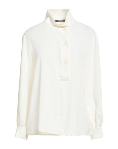 Siste's Woman Shirt Cream Size S Polyester, Elastane In White