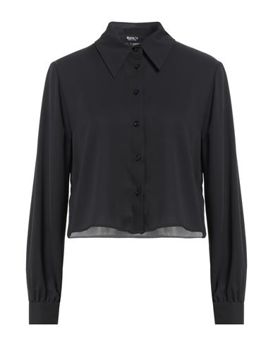 Siste's Woman Shirt Black Size L Polyester In Black