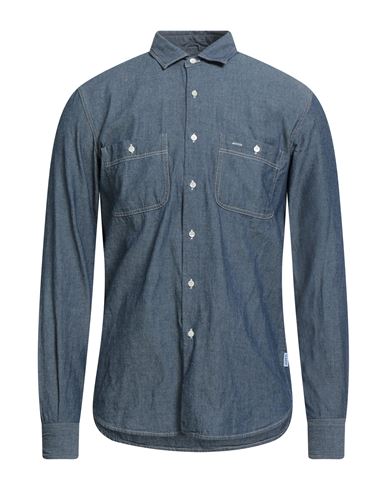 Aspesi Man Denim Shirt Blue Size S Cotton