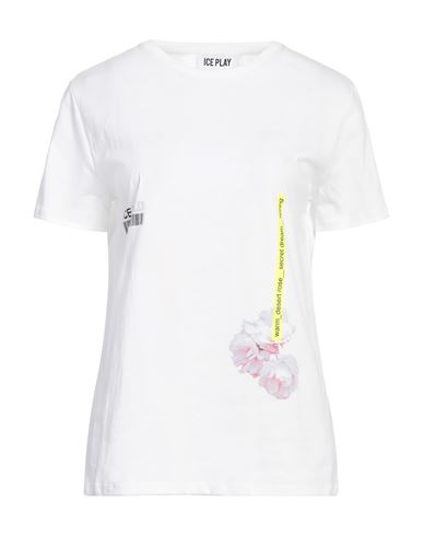 Ice Play Woman T-shirt White Size Xs Cotton