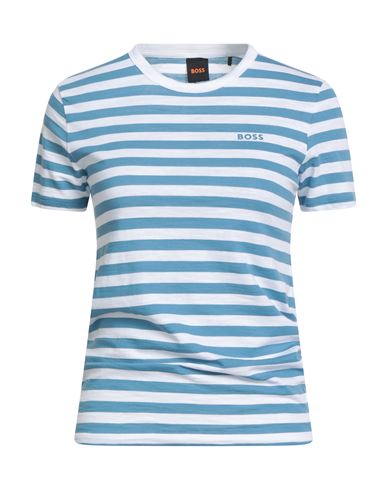 Hugo Boss Boss Woman T-shirt Slate Blue Size S Cotton In Blue