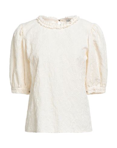 Rebel Queen By Liu •jo Woman Top Cream Size S Cotton In White
