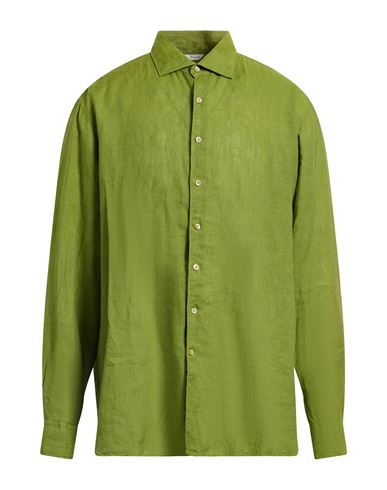Stenströms Man Shirt Green Size Xxl Linen In Green