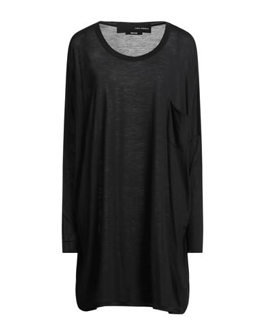 Isabel Benenato Woman T-shirt Black Size M Virgin Wool, Polyamide In Black