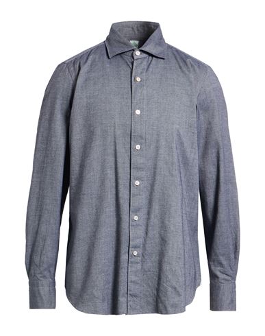 Finamore 1925 Man Shirt Charcoal Size L Cotton In Gray