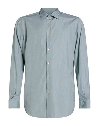 Boglioli Man Shirt Green Size 16 ½ Cotton