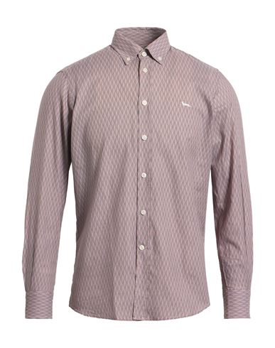 Harmont & Blaine Man Shirt Camel Size Xxl Cotton In Multi