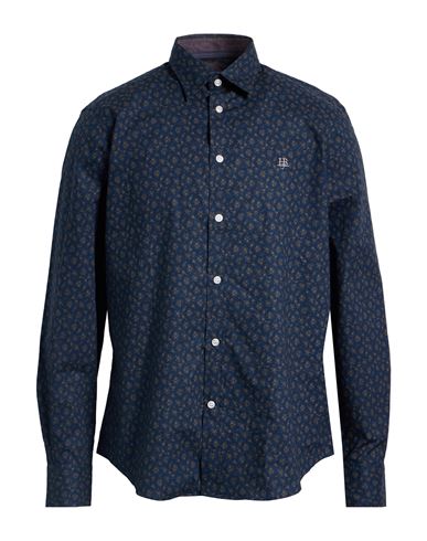 Harmont & Blaine Jeans Man Shirt Midnight Blue Size 3xl Cotton In Blue