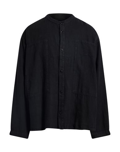 Ymc You Must Create Man Shirt Black Size M Linen In Black