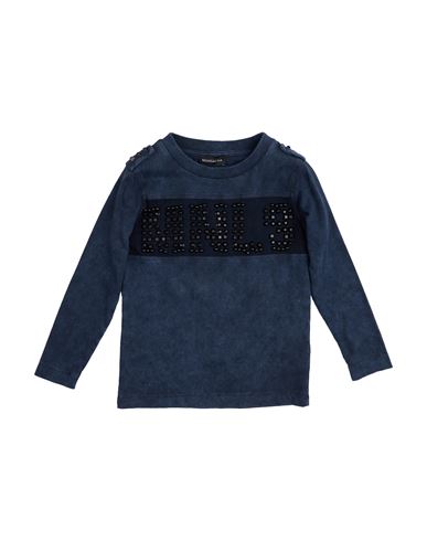 Monnalisa Toddler Boy T-shirt Midnight Blue Size 6 Cotton In Blue