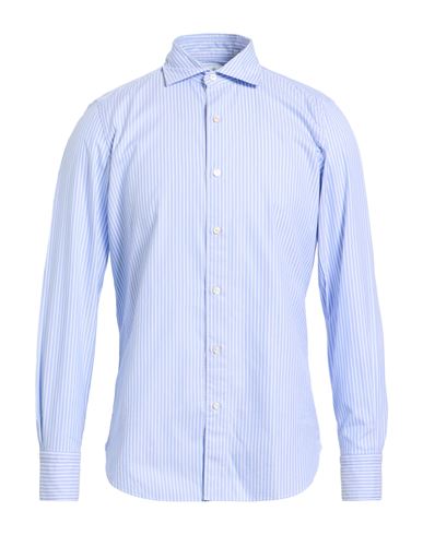 Finamore 1925 Man Shirt Sky Blue Size Xxl Cotton In Blue