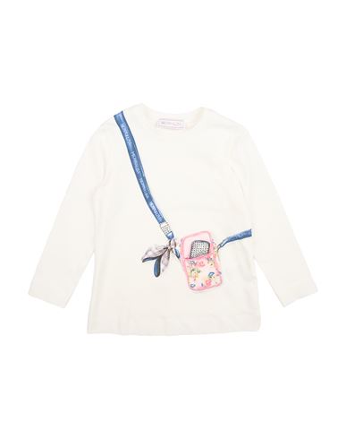 Monnalisa Toddler Girl T-shirt White Size 4 Cotton, Elastane In White