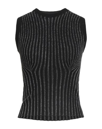 Des_phemmes Woman Top Black Size L Polyamide, Wool, Viscose, Polyester, Cashmere In Black