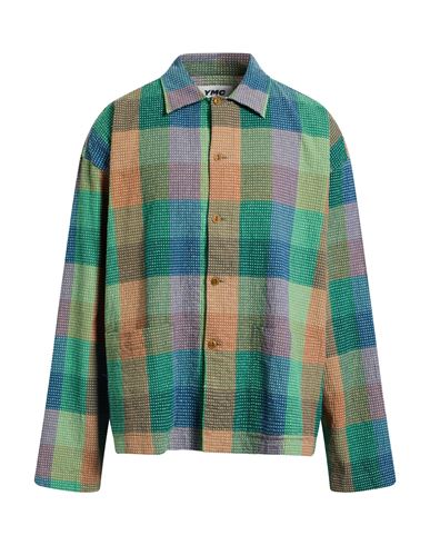 Ymc You Must Create Man Shirt Green Size L Cotton, Polyamide In Green