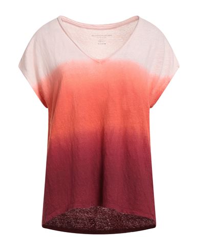 Majestic Filatures Woman T-shirt Coral Size 1 Cotton, Linen In Red