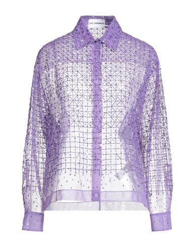 Des_phemmes Embellished Tulle Shirt In Blue