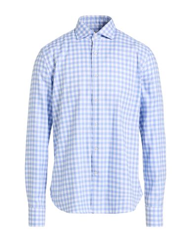 Ghirardelli Man Shirt Light Blue Size 17 Cotton In Blue