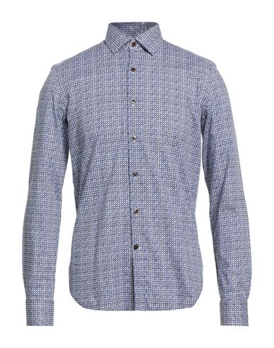 Sonrisa Man Shirt Midnight Blue Size 17 Cotton In Blue